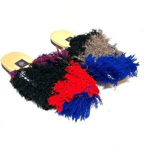 NEW Res Ipsa Men's Babouche Mules Slippers Shoes Leather Soles Size 4 US 11-11.5